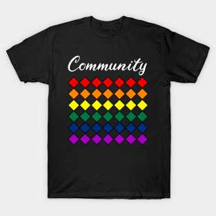 Pride quadrangle rainbow gift idea T-Shirt